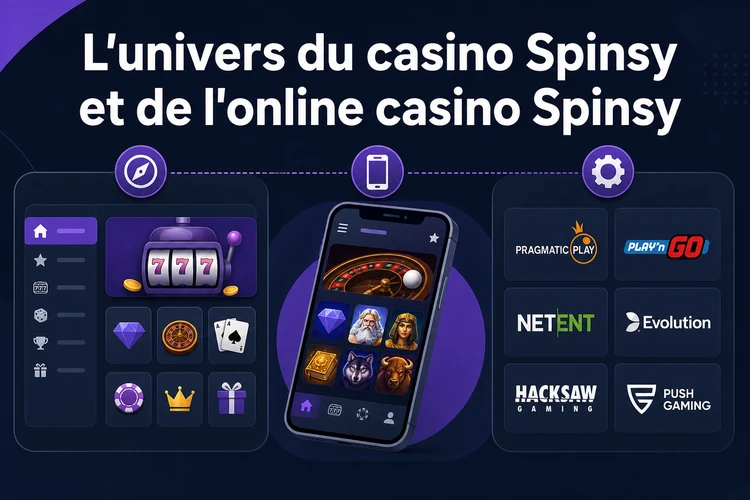 L'univers du casino Spinsy et de l'online casino Spinsy